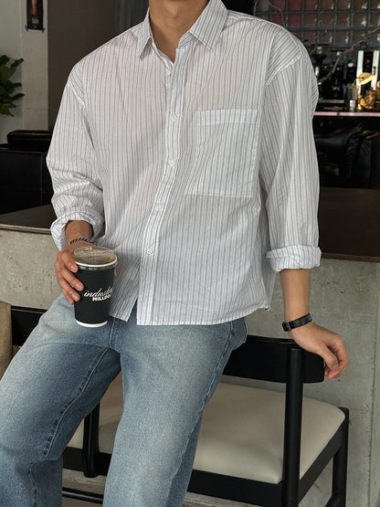 Crop Stripe Shirt