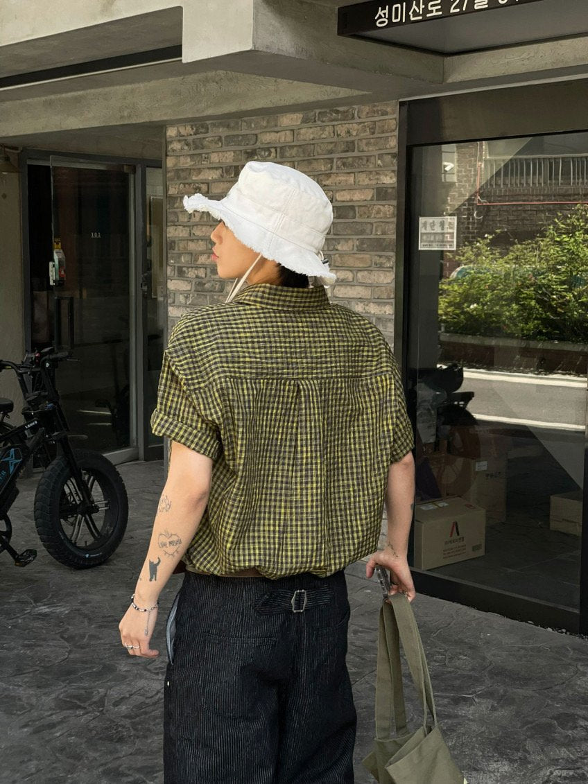 Farmer Check Half Shirt