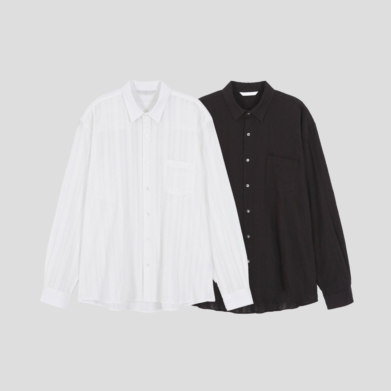 Pigment-Washed Nylon Shirt Jacket