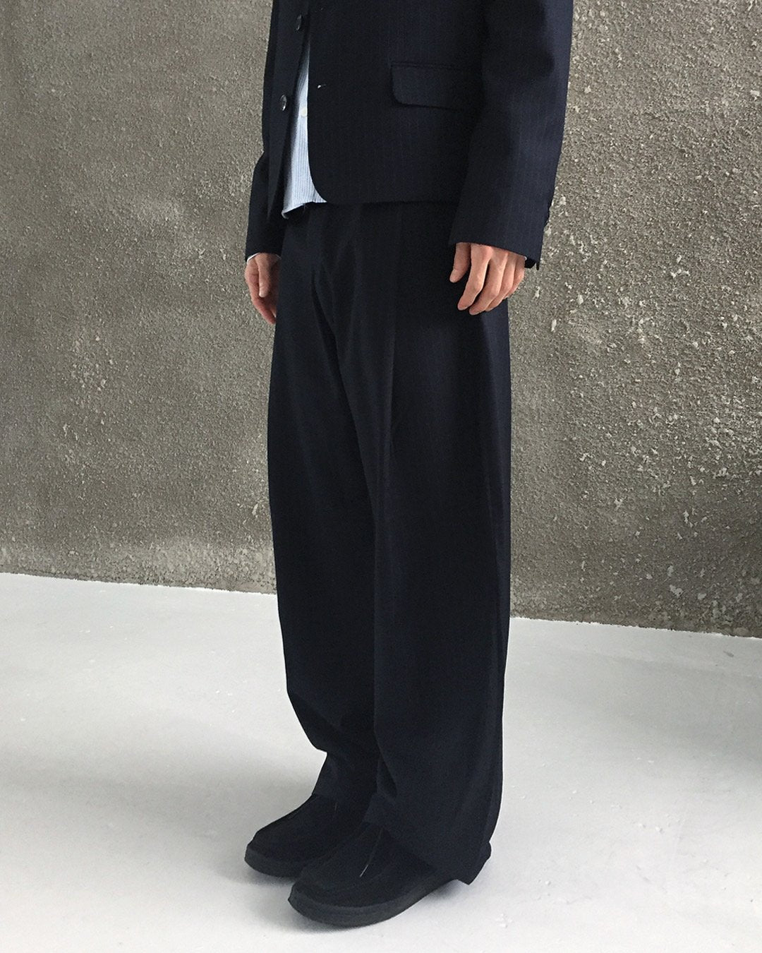 Zegna One-Tuck Curved Slacks