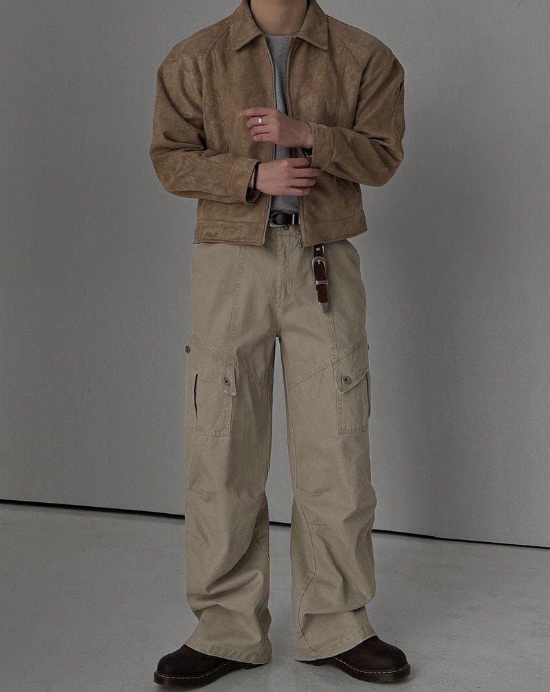 Folk Collar Suede Jacket