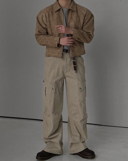 Folk Collar Suede Jacket