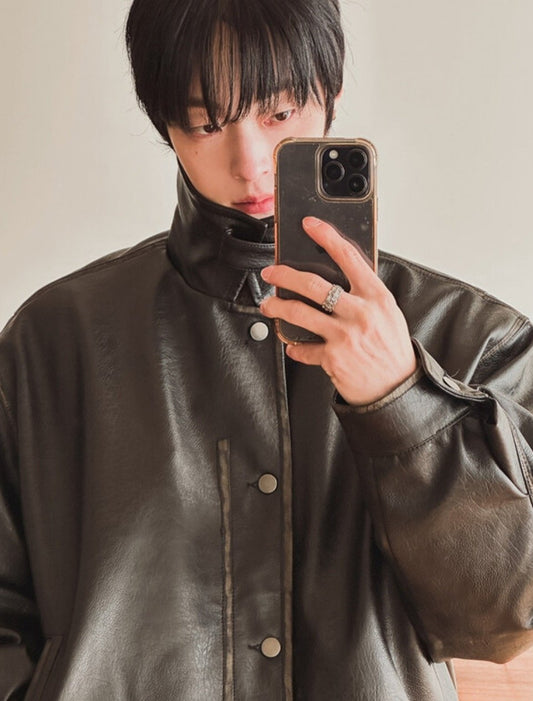 Dover Leather Padded Deck Jacket