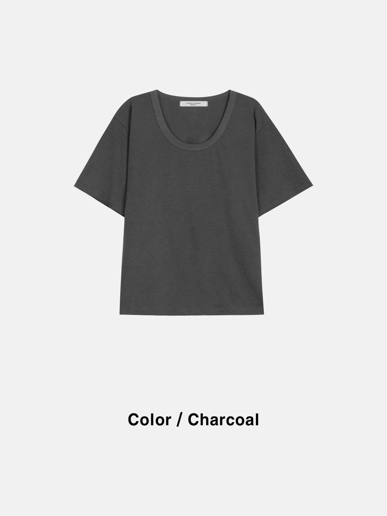 Washed Deep Crop U-Neck Tee