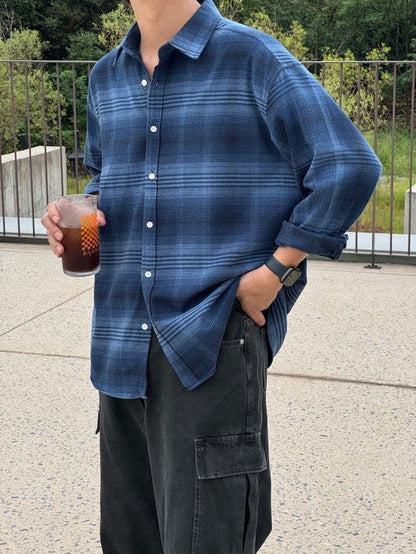 Pigment-Washed Nylon Shirt Jacket