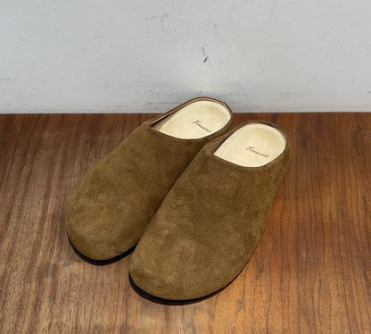 Italian Suede Leather Mule Sandals