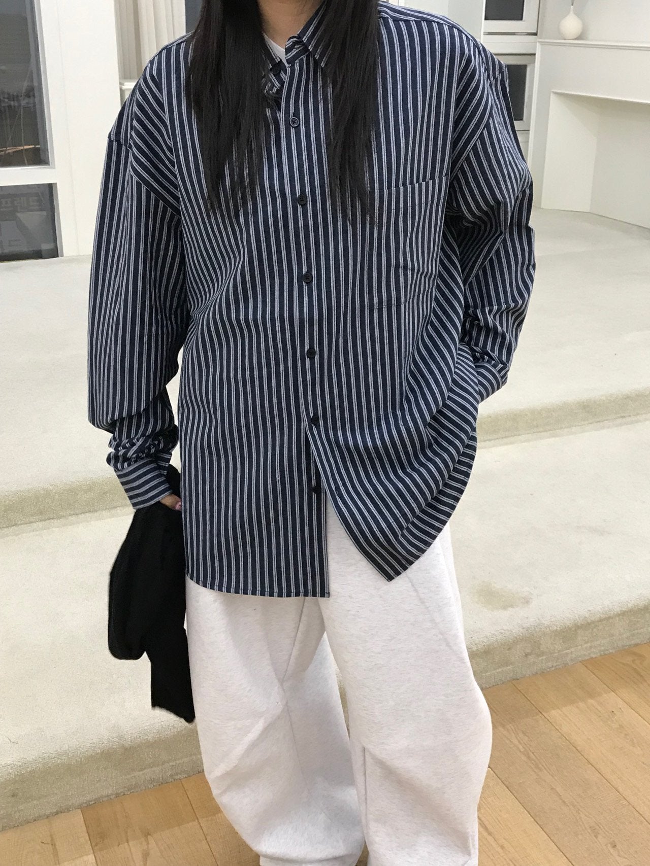 Pigment-Washed Nylon Shirt Jacket