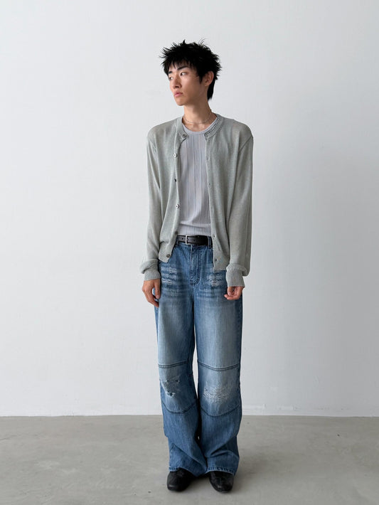 Pigment-Washed Nylon Shirt Jacket