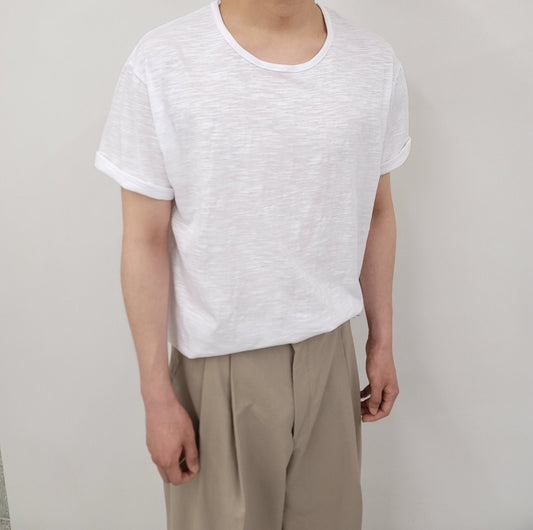 Slub U-Neck T-Shirt
