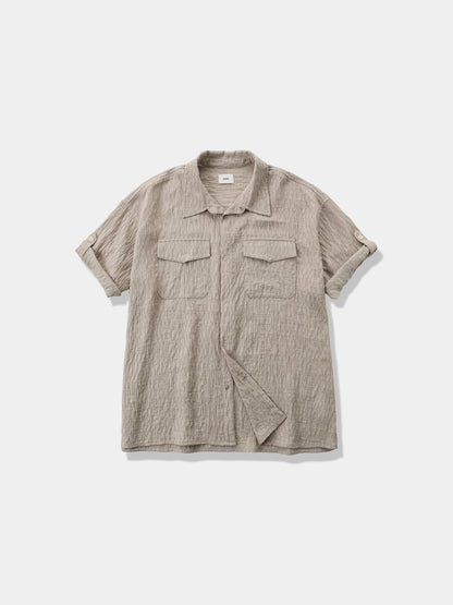 Wrinkle Pocket Roll-Up Shirt