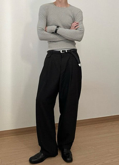 Naive Slim Rib T-Shirt