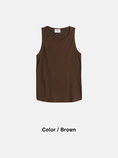 RIBBED COTTON TANK TOP