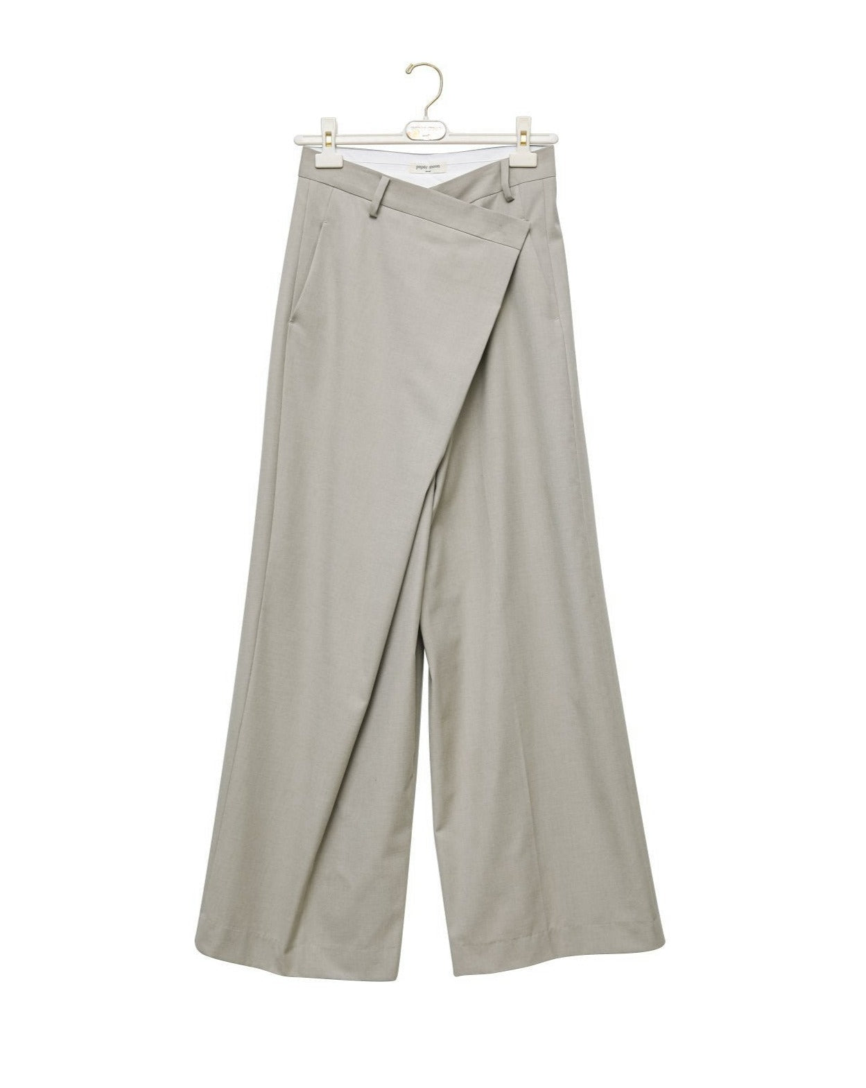 【PAPERMOON ペーパームーン】SS / Aymmetry Pin Tuck Wide Maxi Trousers