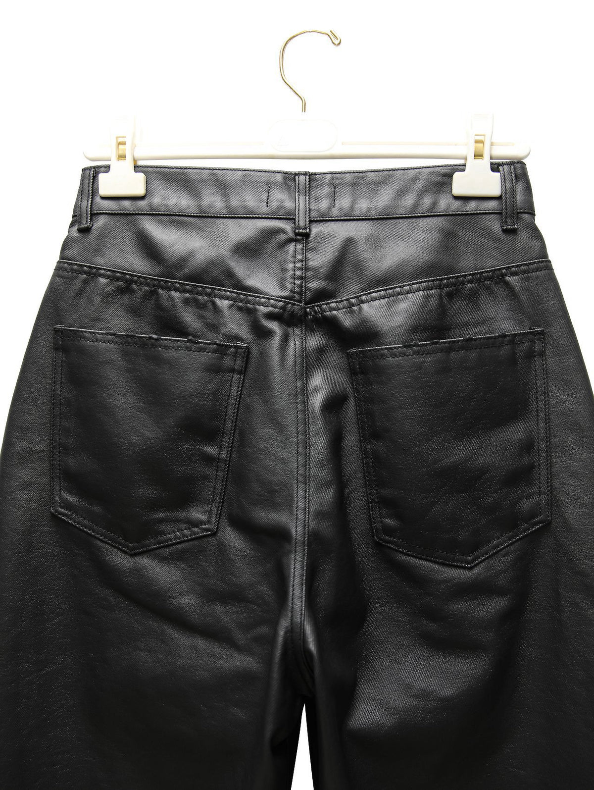 PAPERMOON Oversized Black Coated Denim Jeans
