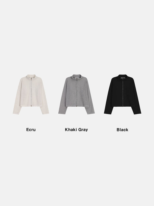 Clay Net Zip Knit