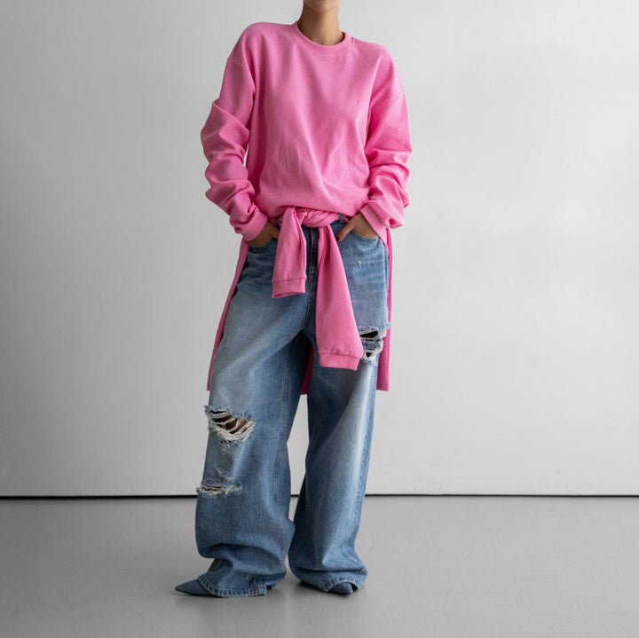 【PAPERMOON ペーパームーン】SS / Waffle Fabric Oversized Long Sleeved T-Shirt