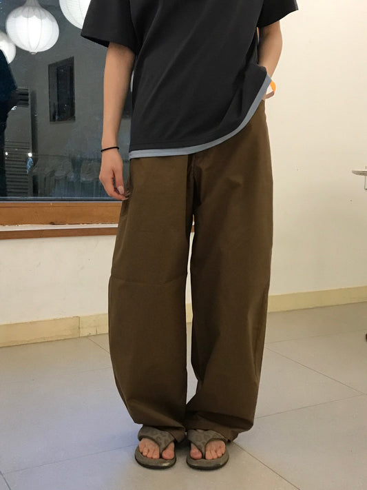 Volume Curve Cotton Balloon Pants