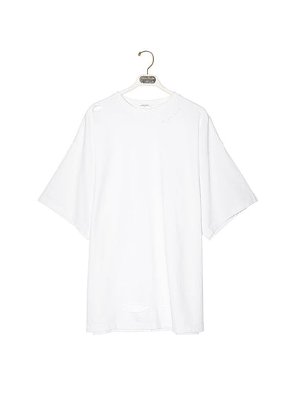 PAPERMOON Oversized Pigment Cutted Detail T-Shirt
