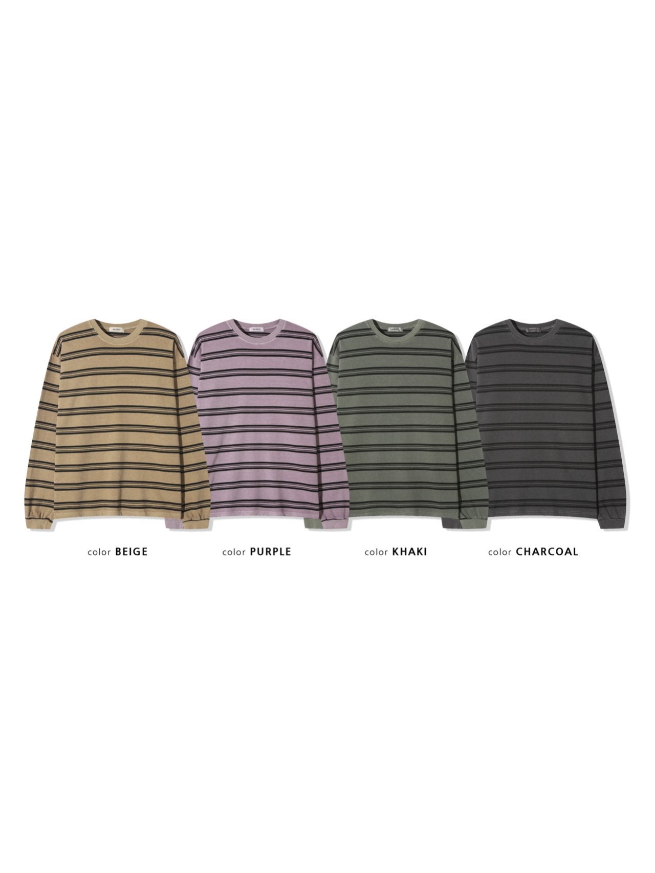 Mini Stripe Pigment Long Sleeve Tee