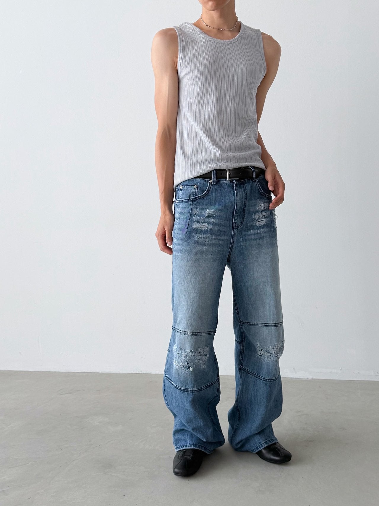 Pigment-Washed Nylon Shirt Jacket
