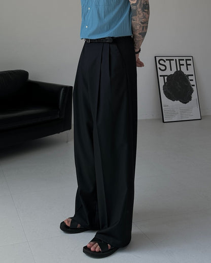 Two-Tuck Balloon Wide Slacks