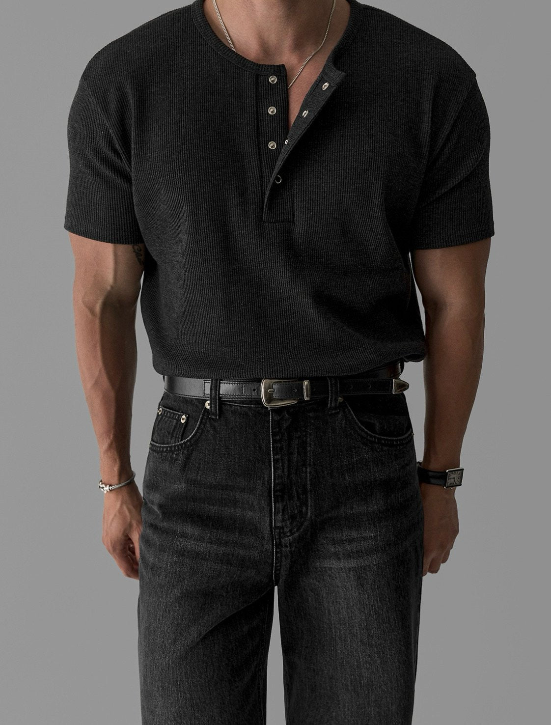 Lego Waffle Henley Neck T-Shirt