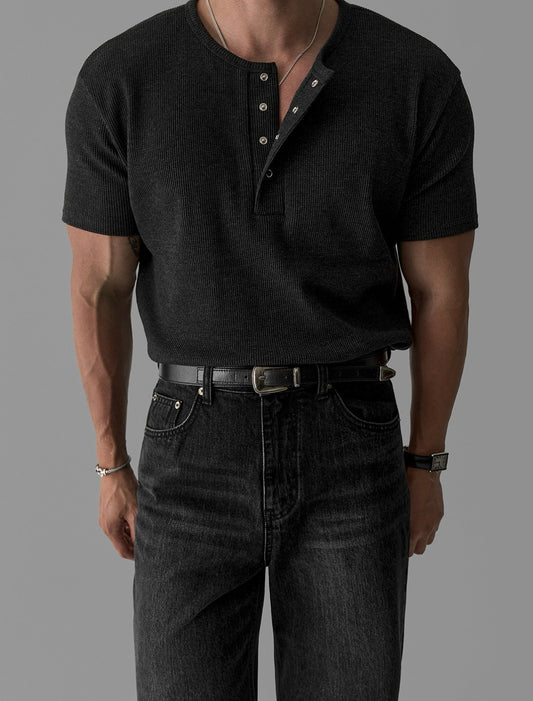 Lego Waffle Henley Neck T-Shirt