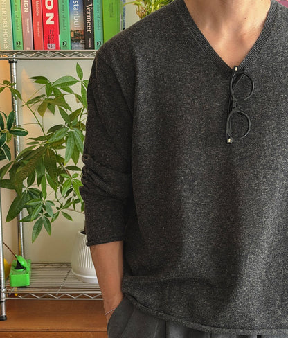 Sunset Linen V-Neck Knit