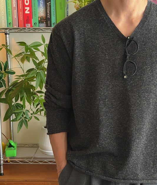 Sunset Linen V-Neck Knit