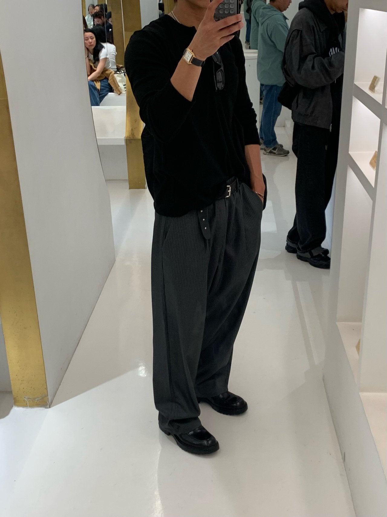 Bell Stripe Banding Pants