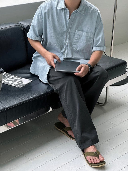 Puckered Wide Pants