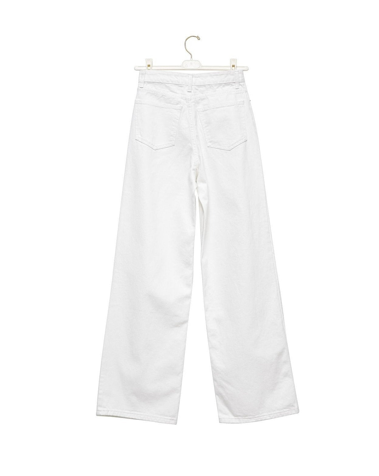 [PAPERMOON] SS / High Rise Wide Leg White Denim Pants