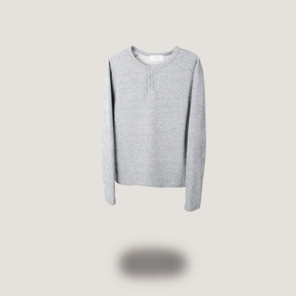 Soft Waffle Henley Long Sleeve