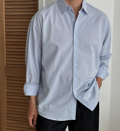 Pigment-Washed Nylon Shirt Jacket