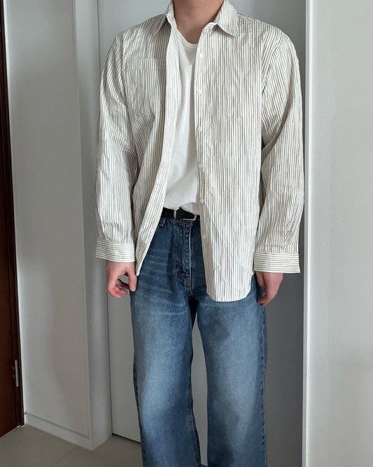 Cozy Crinkle Stripe Shirt