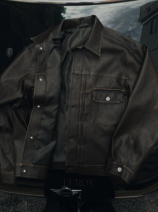 Hope Leather Trucker Jacket