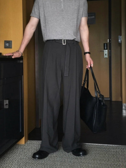 Flow Belted Wide-Leg Trousers
