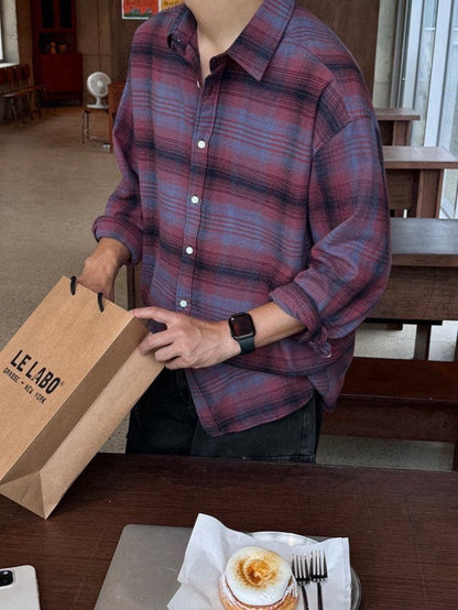 Pigment-Washed Nylon Shirt Jacket