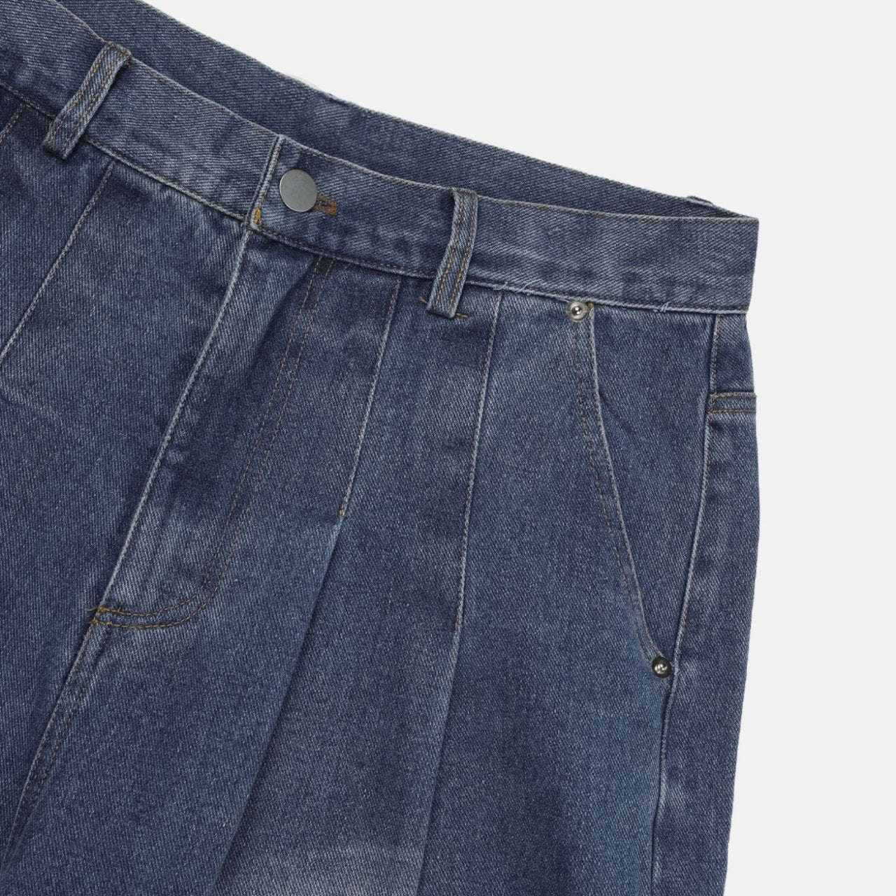 Rise Two-Tuck Wide Jeans