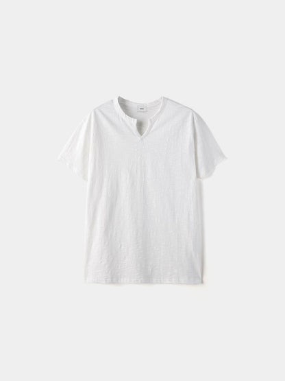 Rough Slub Skip Neck Tee