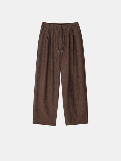 Crinkle Texture Wide Pants