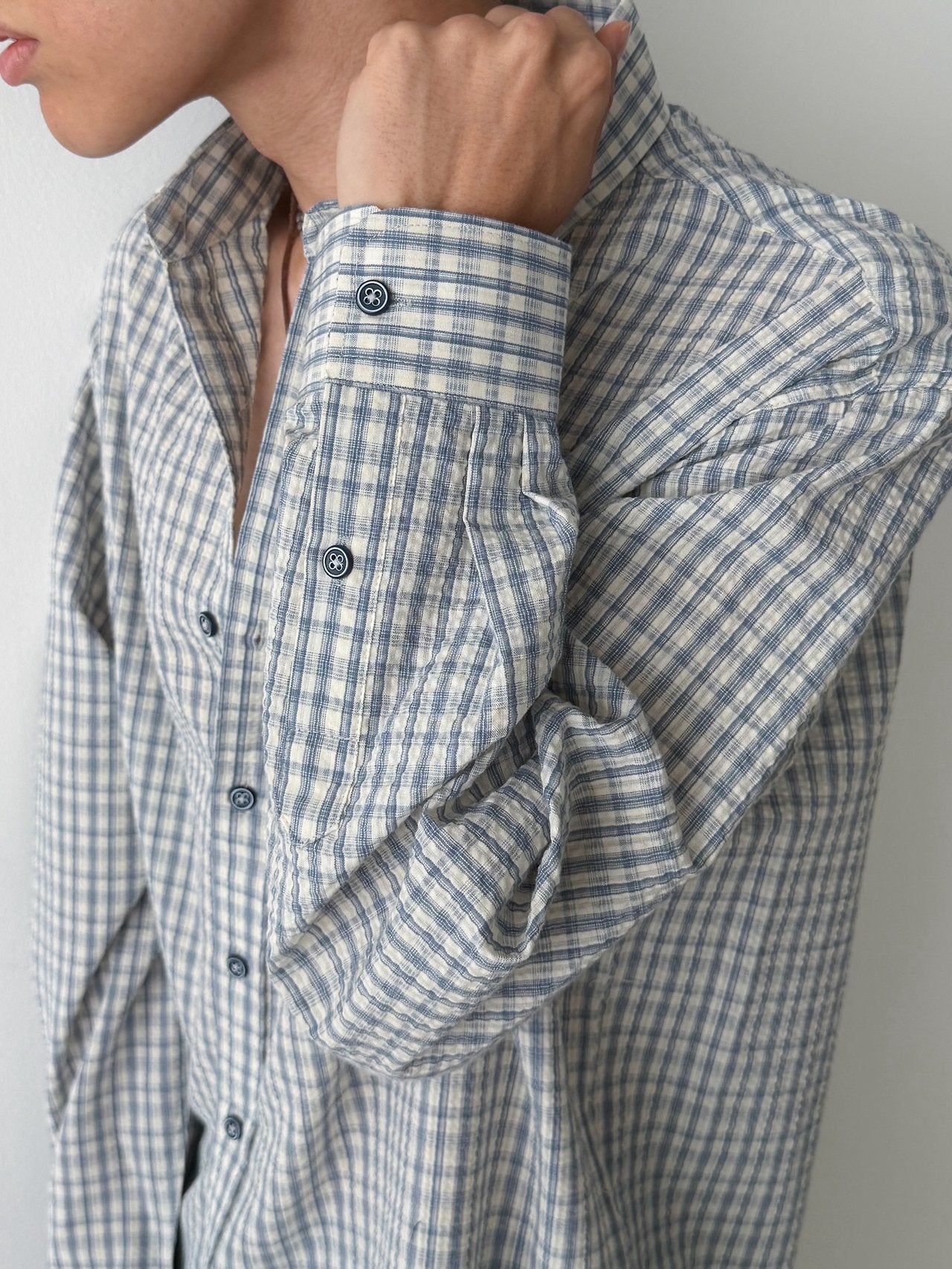 Pigment-Washed Nylon Shirt Jacket