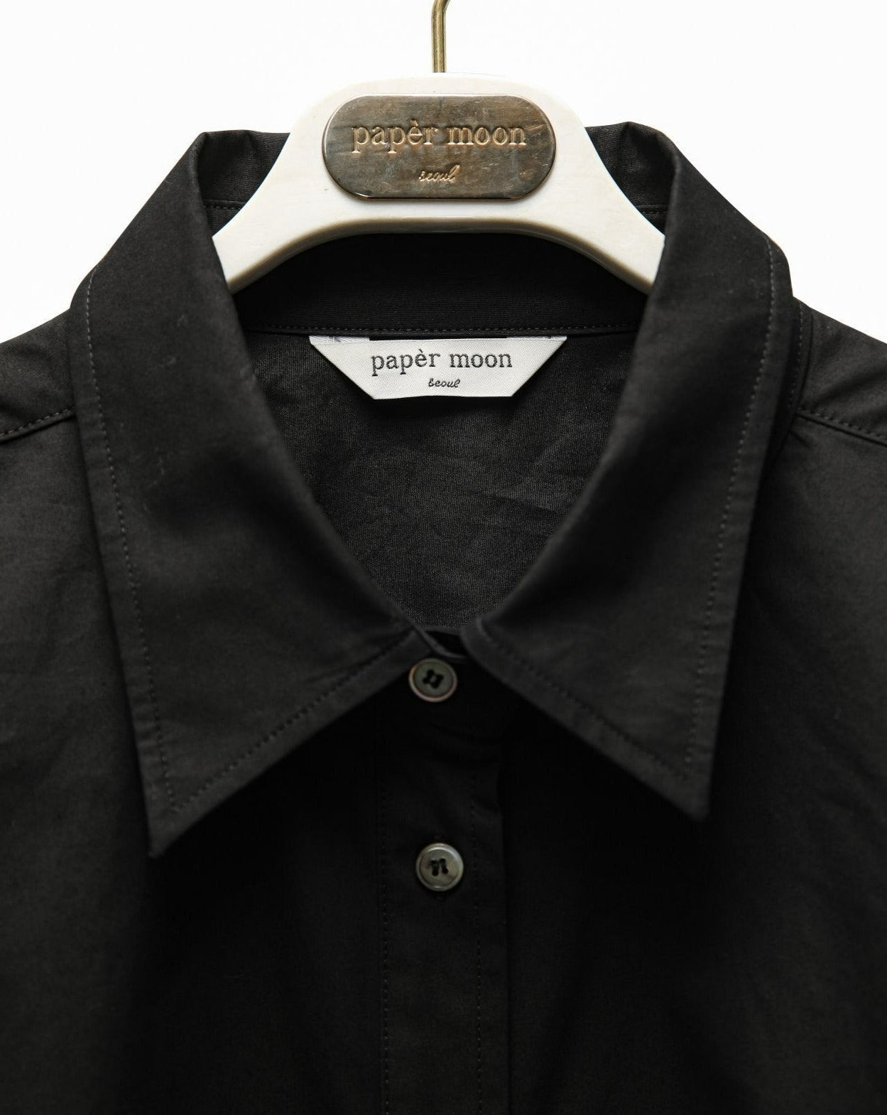 【PAPERMOON ペーパームーン】SS / Swing Collar Cotton Button Down Shirt