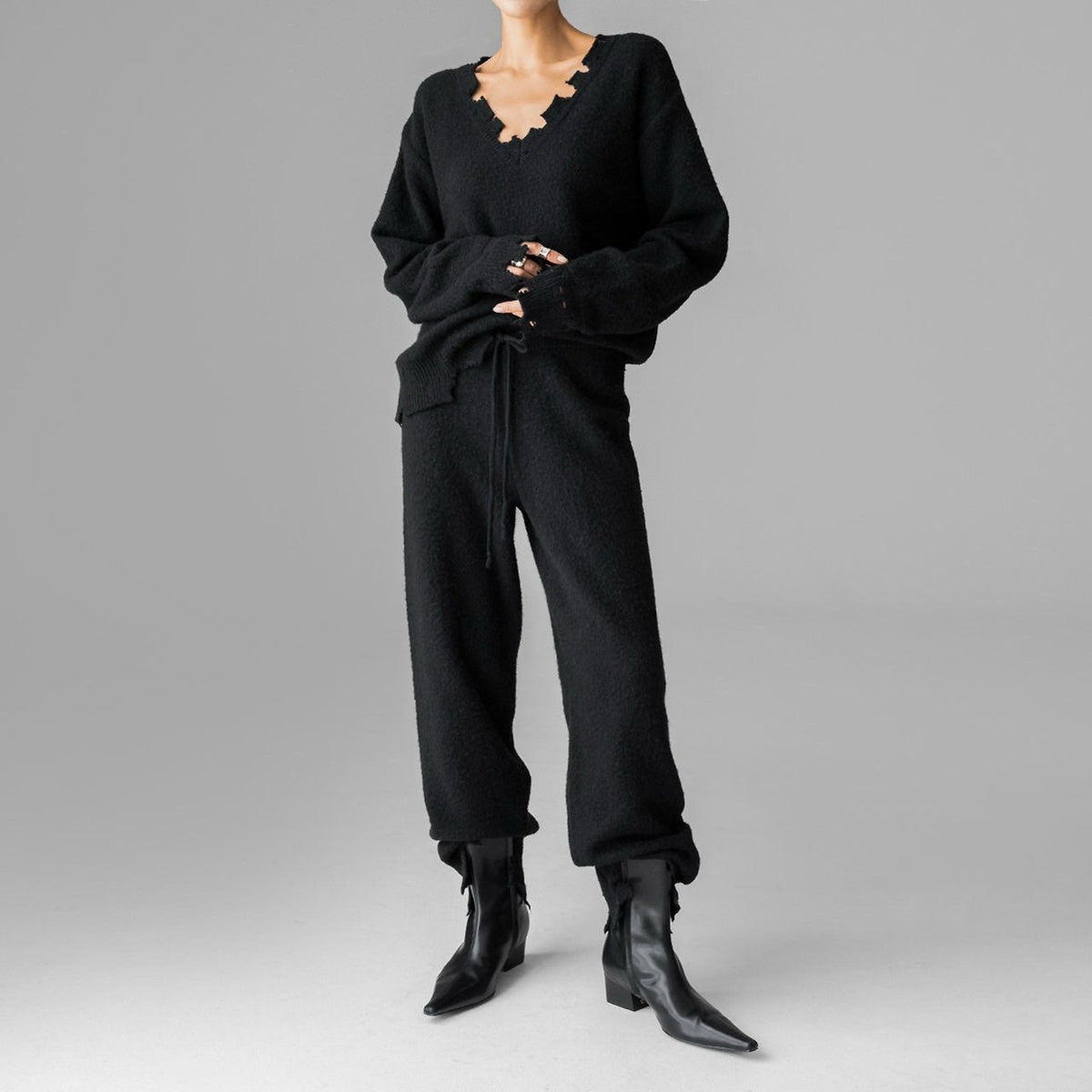 【PAPERMOON ペーパームーン】AW / Vintage Fuzzy Cashmere Wool Jogger Pants