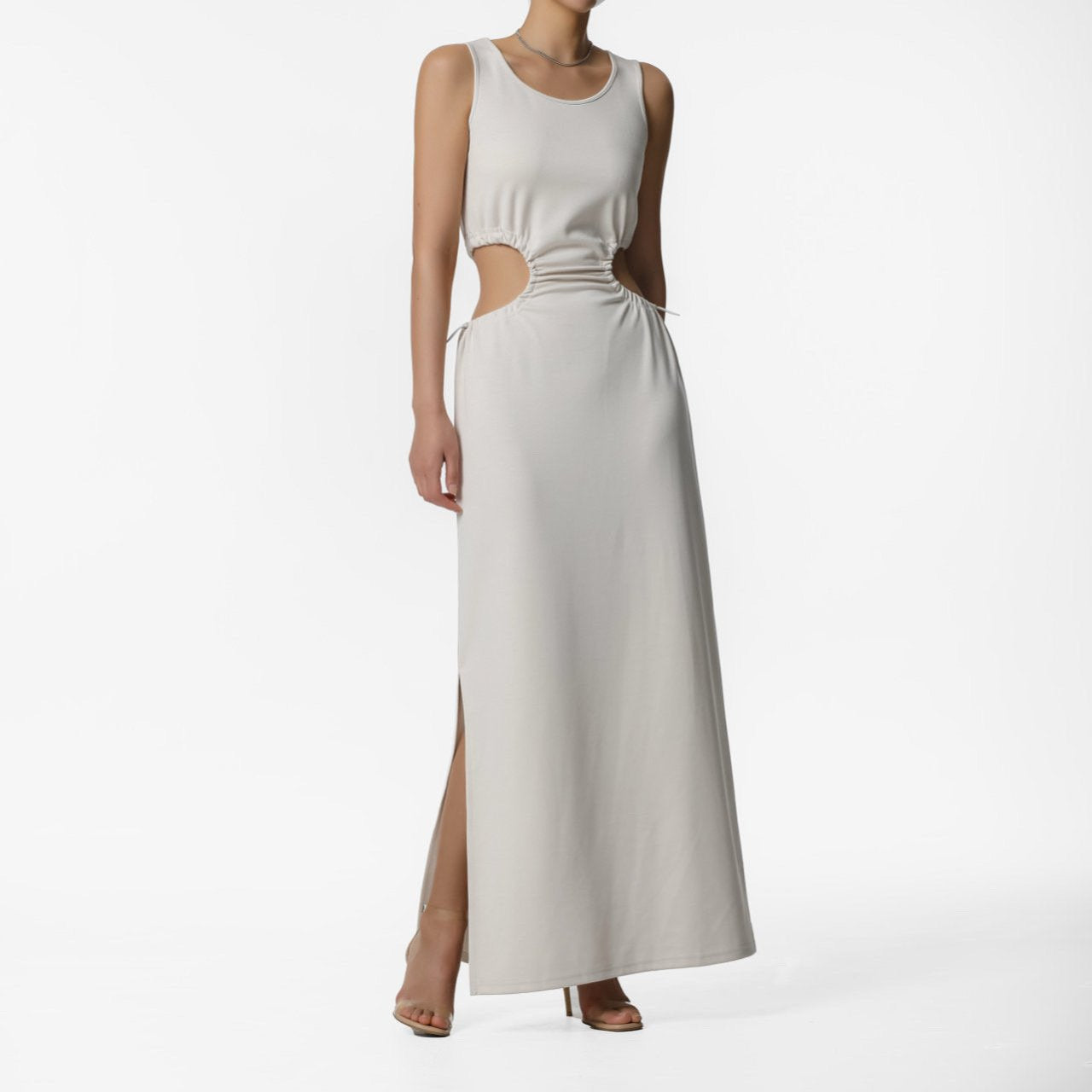 【PAPERMOON 페이퍼 문】SS / Cut - Out Jersey Maxi Sleeveless Dress