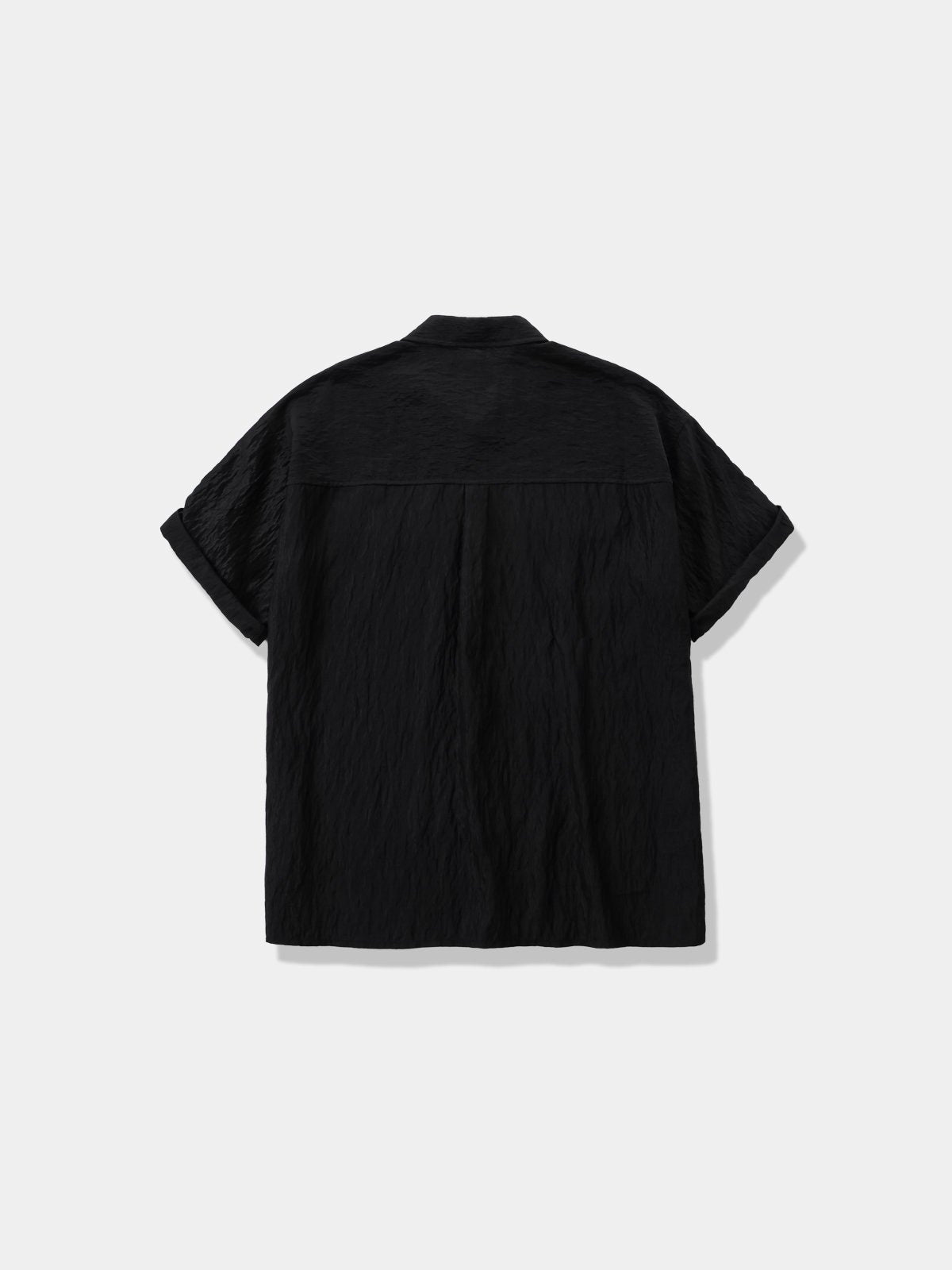 Pigment-Washed Nylon Shirt Jacket