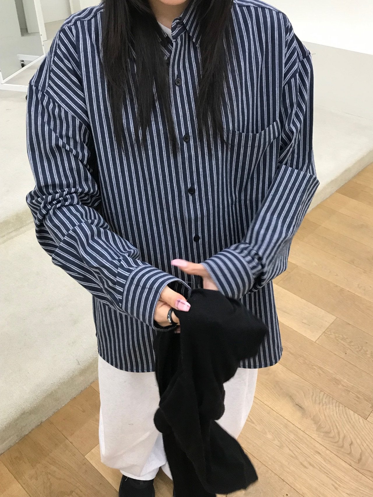 Pigment-Washed Nylon Shirt Jacket