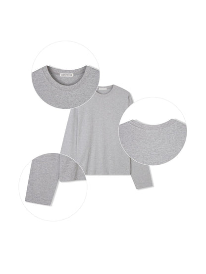 Cropped Smooth Long Sleeve Tee