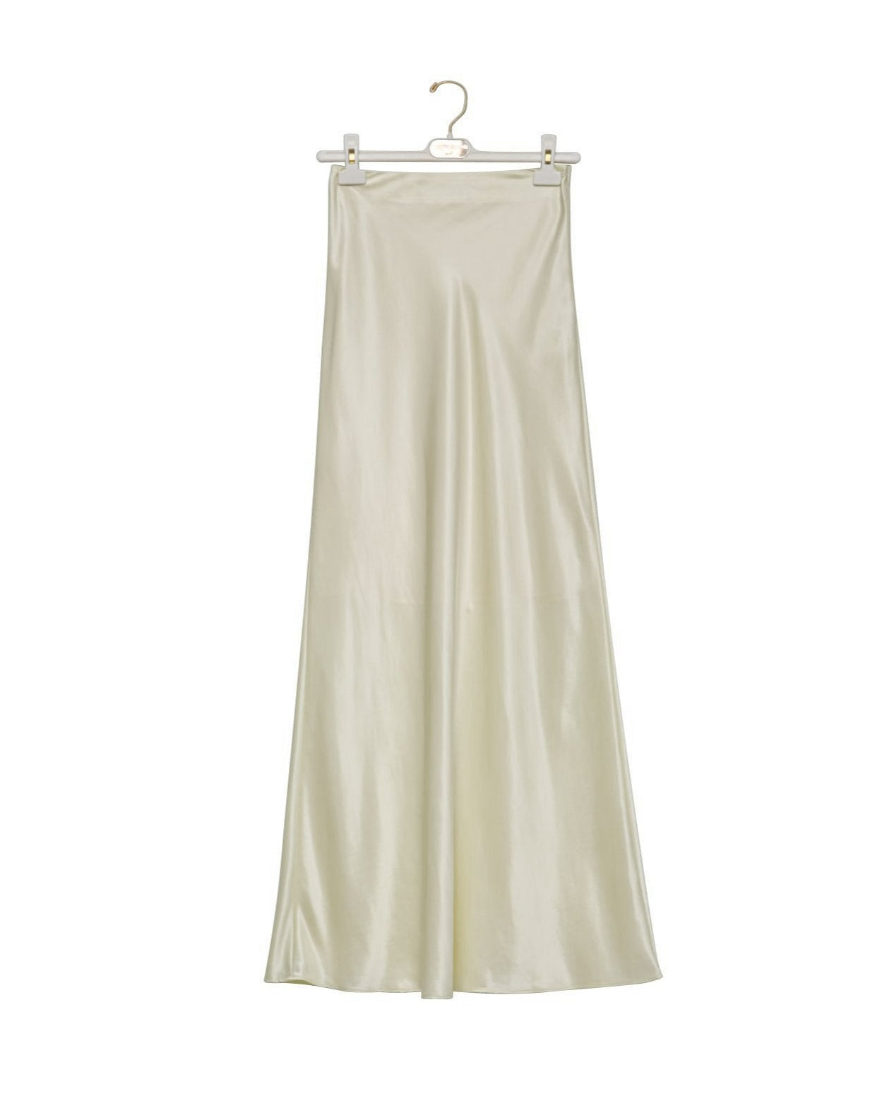 [PAPERMOON] SS / Silky Satin High Waisted Maxi Flared Skirt