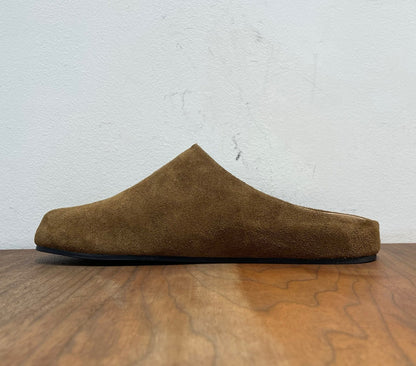 Italian Suede Leather Mule Sandals